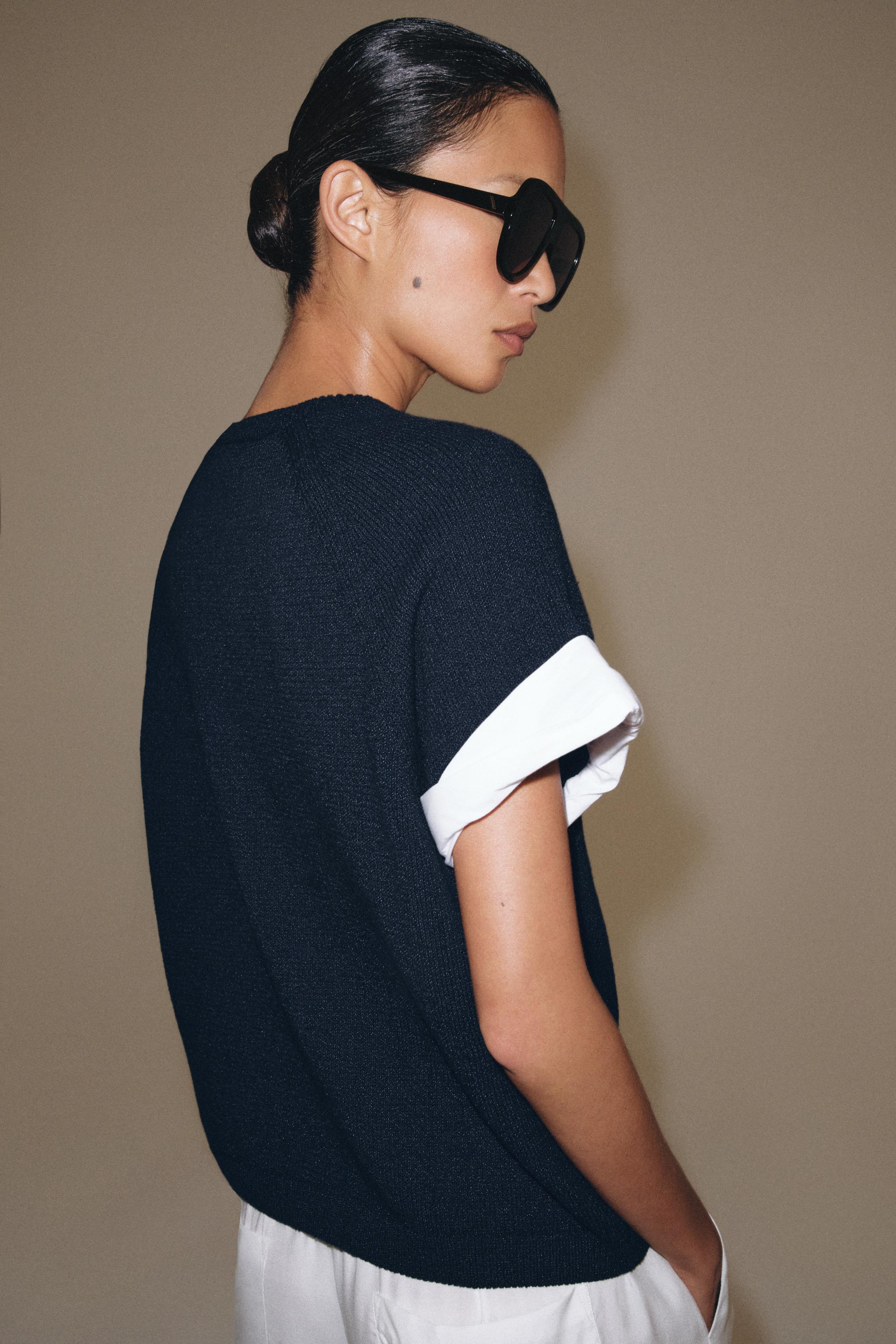CONTRAST CUFF KNIT JUMPER